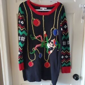 Celebrate Together Women's Tunic Style Holiday Sweater.  Size Large